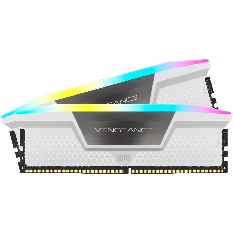 CORSAIR VENGEANCE RGB DDR5 32GB (2 x 16GB) DDR5 6000 CL36-44-44-96 1.40V Intel XMP & AMD EXPO - White
