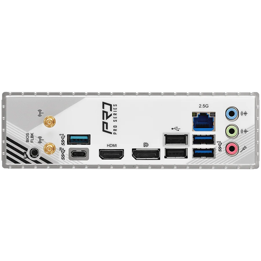 ASROCK MB Desktop B860M Pro Rs Wi-fi, S.1851, 4x DDR5, 1x PCIe 5.0 x16, 1x PCIe 4.0 x4, 1x Blazing M.2, 2x Hyper M.2, 4x SATA3, 2x USB-C, 8x USB 3.2, 6x USB 2.0, 1x RJ-45 2.5GB Lan, 802.11axe Wi-Fi 6E + Bluetooth 5.3, ATX