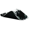 Full print white and black design, Bottom is black rubber with embossed LORGAR logo, with double side edge stitching