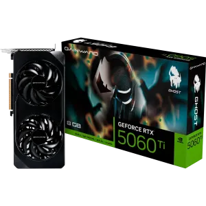 Gainward GeForce RTX 5060Ti Ghost 8GB GDDR7 128 bit, 1x HDMI 2.1b, 3x DP 2.1b, 2 Fan, 1x 8-pin pwr connector, 600W, 262.1 x 126.3 x 40.1 mm, NE7506T019P1-GB2062B