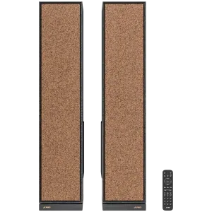 F&D T-68X 2.0 Floorstanding Speakers, 140W RMS ( 70Wx2), 1'' Tweeter + 4'' Speakers + 8'' Subwoofer for each channel, BT 5.3/Optical/COAXIAL/AUX/USB/Karaoke function/LED Display/Remote control/Microphone/Wooden, Touch buttons, Black