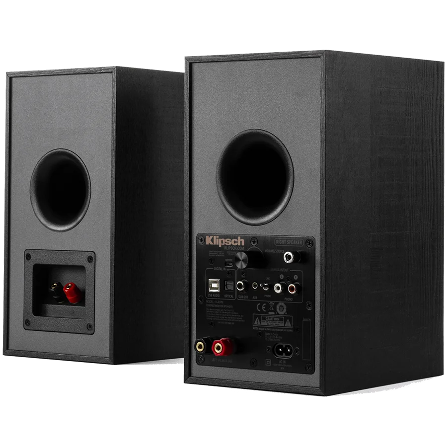 Klipsch Reference R-41PM Powered Bookshelf Speakers, Black, Pair Klipsch Reference R-41PM Powered Bookshelf Speakers, Black, Pair