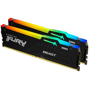 Kingston 64GB 6000MT/s DDR5 CL36 DIMM (Kit of 2) FURY Beast RGB