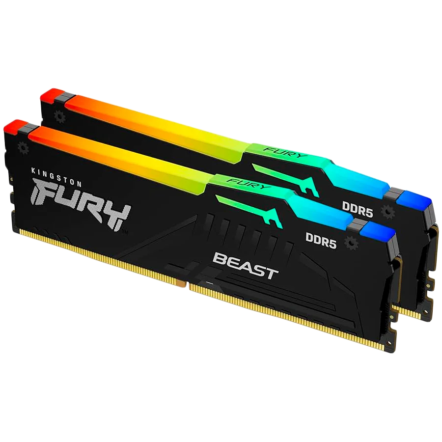 Kingston 64GB 6000MT/s DDR5 CL36 DIMM (Kit of 2) FURY Beast RGB