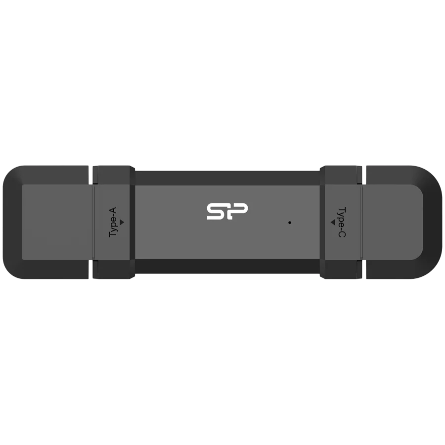Silicon Power 1TB DS72 Dual USB-C/USB 3.2 Gen 2, Portable External SSD, Steam Deck and iPhone 15 Pro, R/W: up to 1050MB/s; 850MB/s, Black