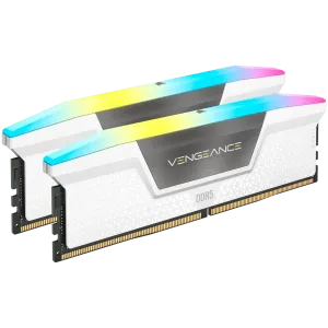 CORSAIR VENGEANCE RGB DDR5 64GB (2 x 32GB) DDR5 6000 CL30-36-36-76 1.40V Intel XMP & AMD EXPO - White