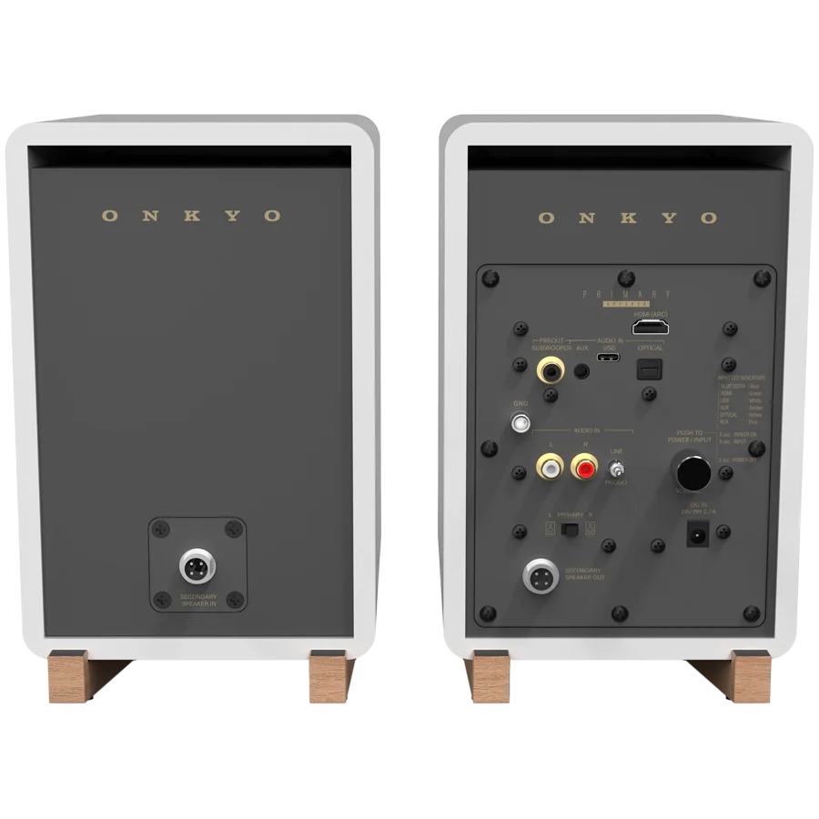 Onkyo Creator Series GX-30ARC Powered Speakers, White, pair