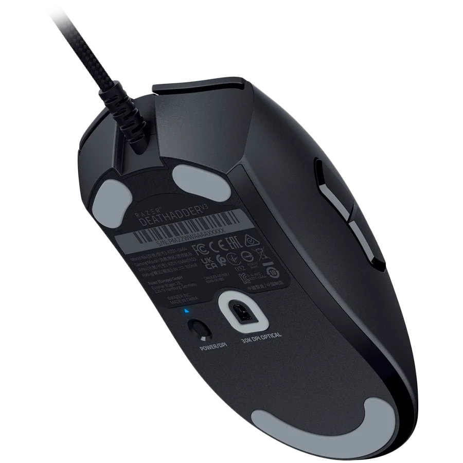 Razer DeathAdder V3, Ergonomic Wired Gaming Mouse, Focus Pro 30K Optical Sensor, Optical Mouse Switches Gen-3, 90-million Clicks, Razer™ Speedflex Cable, 30000 DPI Razer DeathAdder V3, Ergonomic Wired Gaming Mouse, Focus Pro 30K Optical Sensor, Optical Mouse Switches Gen-3, 90-million Clicks, Razer™ Speedflex Cable, 30000 DPI
