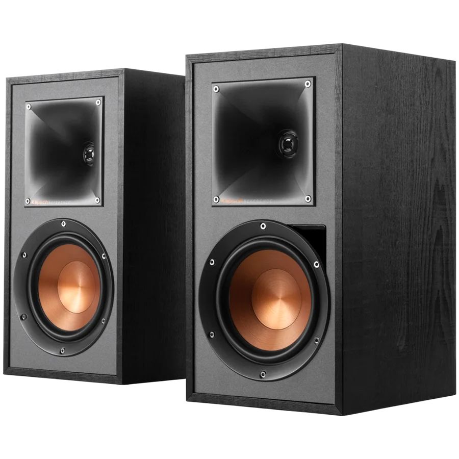 Klipsch Reference R-51PM Powered Bookshelf Speakers, Black, Pair