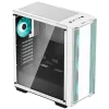 DeepCool CC560 WH V2, Mid Tower, Mini-ITX/Micro-ATX/ATX, 1xUSB3.0, 1xUSB2.0, 1xAudio, 4x120mm Pre-Installed LED Fans, Tempered Glass, Mesh Panel, White