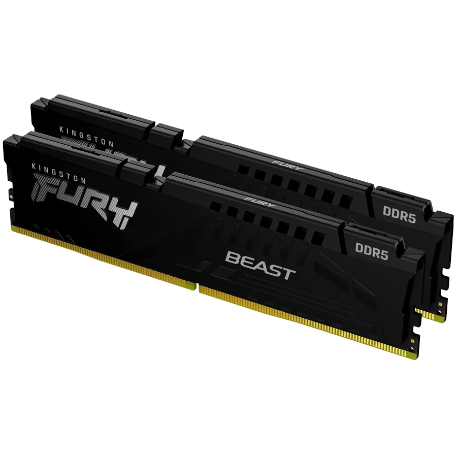 Kingston 64GB 5600MT/s DDR5 CL40 DIMM (Kit of 2) FURY Beast Black Kingston 64GB 5600MT/s DDR5 CL40 DIMM (Kit of 2) FURY Beast Black