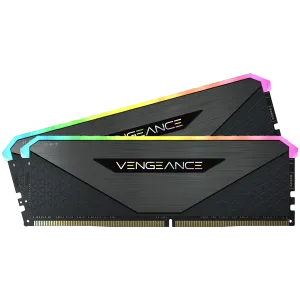 CORSAIR DDR5, 6000MT/s 64GB 2x32GB DIMM, 30-36-36-76, Std PMIC, AMD EXPO, VENGEANCE RGB DDR5 Black Heatspreader, RGB LED, 1.4V