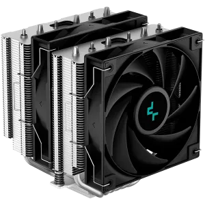 DeepCool AG620, CPU Air Cooler, 2x120mm PWM Fan, TDP 260W, 6 Heatpipes, LGA2066/2011-v3/2011/1700/1200/115x, AMD AM5/AM4, 129x136x157 mm(LxWxH), 2Y, R-AG620-BKNNMN-G-1