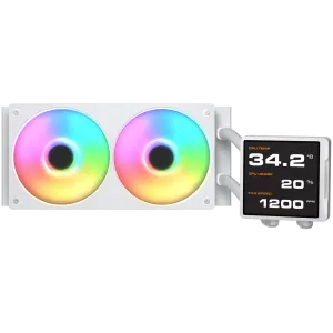 COUGAR Poseidon Vistek Pro ARGB 240 AiO Liquid Watercooling - White