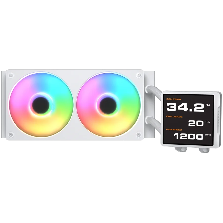 COUGAR Poseidon Vistek Pro ARGB 240 AiO Liquid Watercooling - White