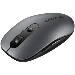 CANYON MW-9, 2 in 1 Wireless optical mouse with 6 buttons, DPI 800/1000/1200/1500, 2 mode(BT/ 2.4GHz), Battery AA*1pcs, Grey, 65.4*112.25*32.3mm, 0.092kg