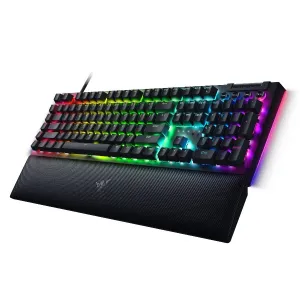 Razer BlackWidow V4 Mechanical Gaming Keyboard, US Layout, Green Switch, Razer Chroma™ RGB, 6 Macro Keys, Lubricated Stabilizers, Media Keys, Magnetic Wrist Rest, Up to 8000 Hz Polling Rate, Detachable Type C Cable