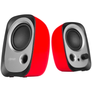 Edifier R12U 2.0 Audio System, USB, AUX, 2.25-inch Drivers, 4W (RMS), Volume Control, Red