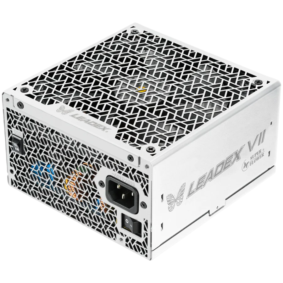 Super Flower Leadex VII Platinum PRO 1000W ATX 3.1, 80 Plus Platinum, Fully Modular, Flat White Cables, 140mm Fan, 150mmx150mmx86mm, White, 10 Year Warranty