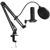 LORGAR Voicer 931, Gaming Microphone, Black, USB condenser microphone with boom arm stand, pop filter, tripod stand. including 1* microphone, 1*Boom Arm Stand with C-clamp, 1*shock mount, 1*pop filter, 1*windscreen cap, 1*2.5m type-C USB cable, 1* Extra t