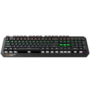 CANYON Hazard GK-6, Wired multimedia gaming keyboard with lighting effect, 108pcs rainbow LED, Numbers 104keys, EN double injection layout, cable length 1.8M, 450.5*163.7*42mm, 0.90kg, color black
