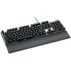 CANYON Nightfall GK-7, Wired Gaming Keyboard,Black 104 mechanical switches,60 million times key life, 22 types of lights,Removable magnetic wrist rest,4 Multifunctional control knob,Trigger actuation 1.5mm,1.6m Braided cable,US layout,dark grey, size:435*