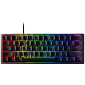 Huntsman V3 Pro Mini - US Layout, Gaming Keyboard, Analog Optical Switch Gen-2, 60% size, Razer Chroma™ RGB, Detachable Type C Cable, Doubleshot PBT Keycaps, 5052 Brushed Aluminum Alloy Top Case, Rapid Trigger Mode, Analog Input