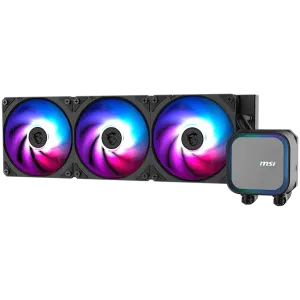 MSI MAG CORELIQUID A13 360, 3x120mm Pre-installed ARGB Daisy Chain Fans, Replacable Top Cover, Copper Base Intel LGA 1700/1851, AMD AM5/AM4, 3Y Warranty