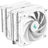 DeepCool AK620 WH, CPU Air Cooler, 2x120mm PWM FDB Fan, TDP 260W, 6 Heatpipes, White, LGA2066/2011-v3/2011/1700/1200/115x, AMD AM5/AM4, 129x138x160 mm(LxWxH), 3Y, R-AK620-WHNNMT-G-1