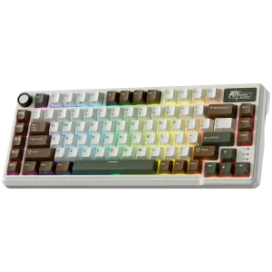 ROYAL KLUDGE RK L75 Palm Green Gaming Keyboard Cream switch