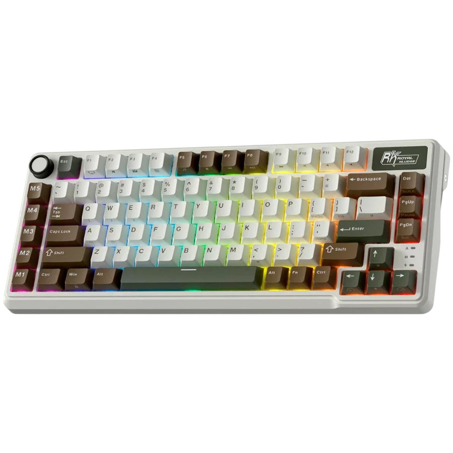 ROYAL KLUDGE RK L75 Palm Green Gaming Keyboard Cream switch