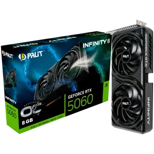 PALIT GeForce RTX 5060 Infinity 2 OC 8GB GDDR7 128 bit, 1x HDMI 2.1b, 3x DP 2.1b, 2 Fan, 1x 8-pin pwr connector, 550W, 262.1 x 126.3 x 40.1 mm, NE75060V19P1-GB2063L BULK