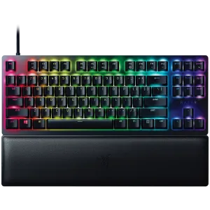 Razer Huntsman V2 Tenkeyless, Optical Gaming Keyboard (Clicky Optical Switch), US Layout, Doubleshot PBT Keycaps, Sound Dampening Foam, Razer Chroma™ RGB, Up to 8000Hz polling rate, Aluminum matte top plate