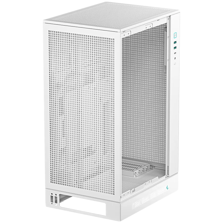 DeepCool CH270 DIGITAL WH, Mini Tower, Mini-ITX/Micro-ATX, 2xUSB3.0, 1xType-C Gen 2, 1xAudio/Mic, Mesh Panel, White, R-CH270-WHNDM0-G-1, 2Y