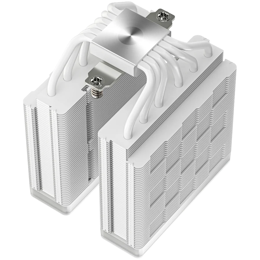 DeepCool AG620 WH ARGB V2, CPU Air Cooler, 2x120mm ARGB PWM Fan, Core Touch Technology 2.0, 6 Heatpipes, White, LGA1851/1700/1200/115x, AMD AM5/AM4, 129x136x161 mm(LxWxH), 2Y, R-AG620-WHAMMN-GJD