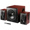 Edifier S350DB 2.1 Audio System, BT V5.1, Optical, Coaxial, RCA, 8-inch Subwoofer, 3.5-inch Drivers, 0.75-inch Tweeters, 70W (RMS), Control Knobs and Remote Control, Brown