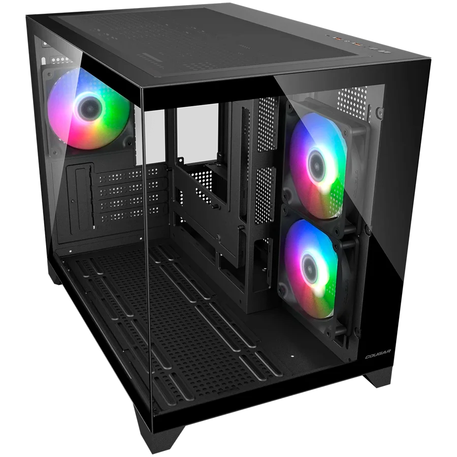 COUGAR FV150 Mini RGB PC Case, Mid tower, Black