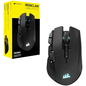 CORSAIR IRONCLAW WIRELESS SE Gaming Mouse, Wireless, Backlit RGB LED, 26000 DPI, Optical