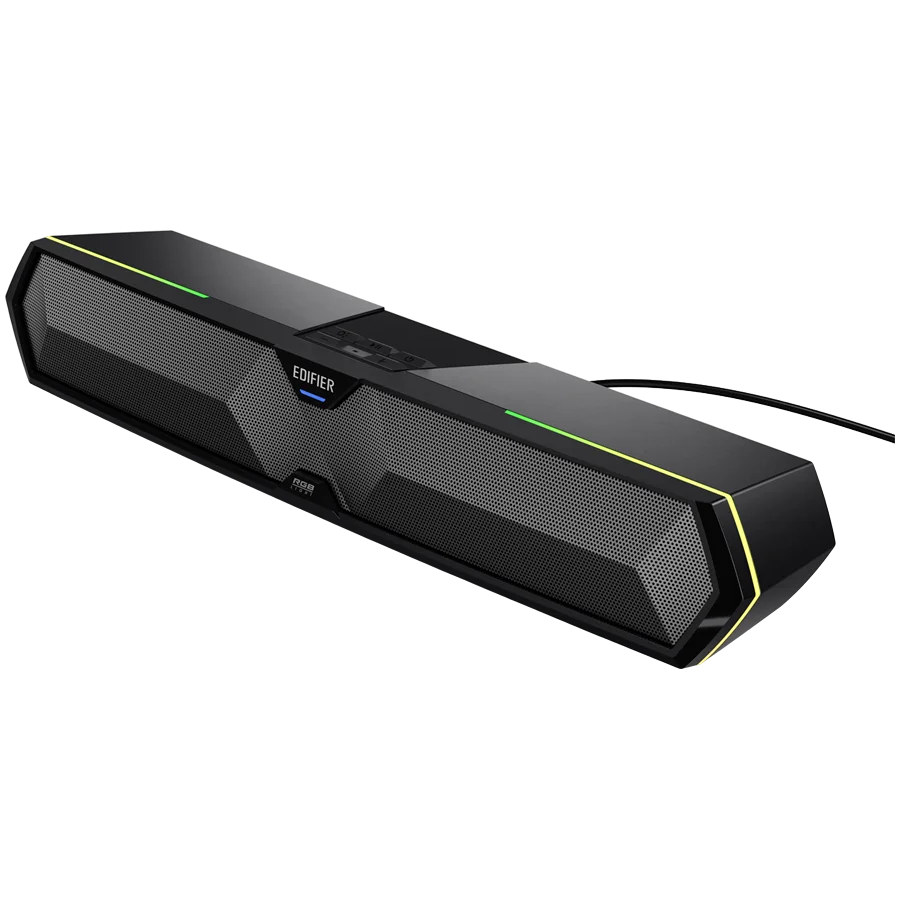 Edifier MG300 Soundbar, BT V5.3, USB, AUX, 2x 52mm Drivers, RGB Lighting, 5W (RMS), Black