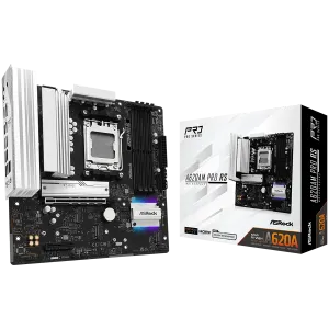 ASROCK MB Desktop A620AM Pro RS, AM5, 4x DDR5, 1x PCIe 4.0 x16, 1x PCIe 3.0 x16, 2x Hyper M.2(PCIe Gen4x4), 1x Ultra m.2, 2x SATA3 6.0 Gb/s, 1x HDMI, 1x DP, 1x Gbit LAN, 5x USB 3.0, 2x USB-C, 6x USB 2.0, Micro ATX