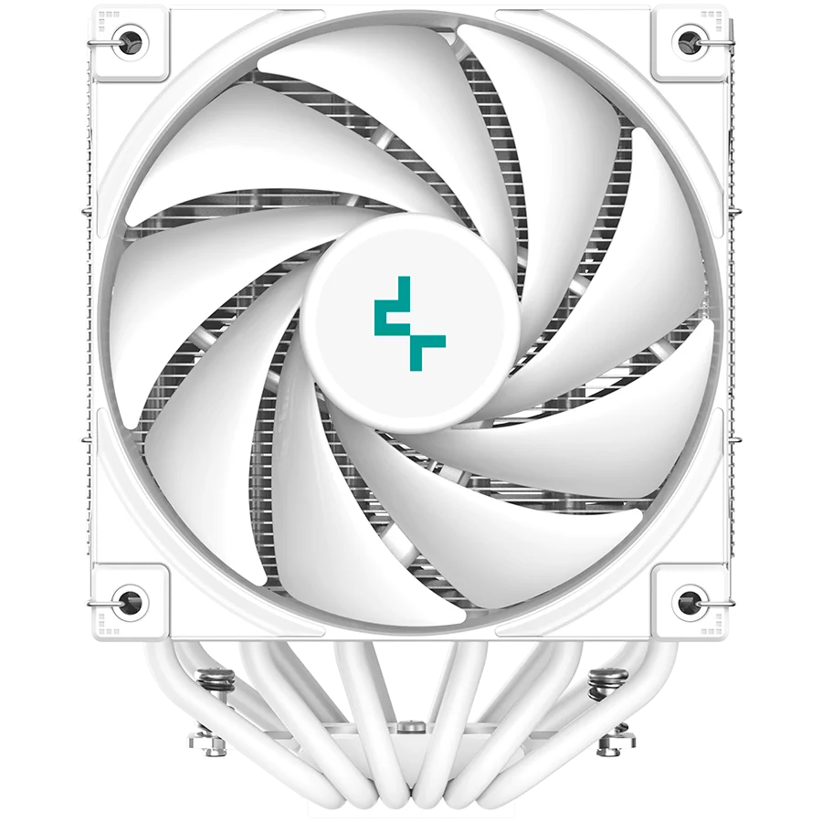 DeepCool AK620 WH, CPU Air Cooler, 2x120mm PWM FDB Fan, TDP 260W, 6 Heatpipes, White, LGA2066/2011-v3/2011/1700/1200/115x, AMD AM5/AM4, 129x138x160 mm(LxWxH), 3Y, R-AK620-WHNNMT-G-1