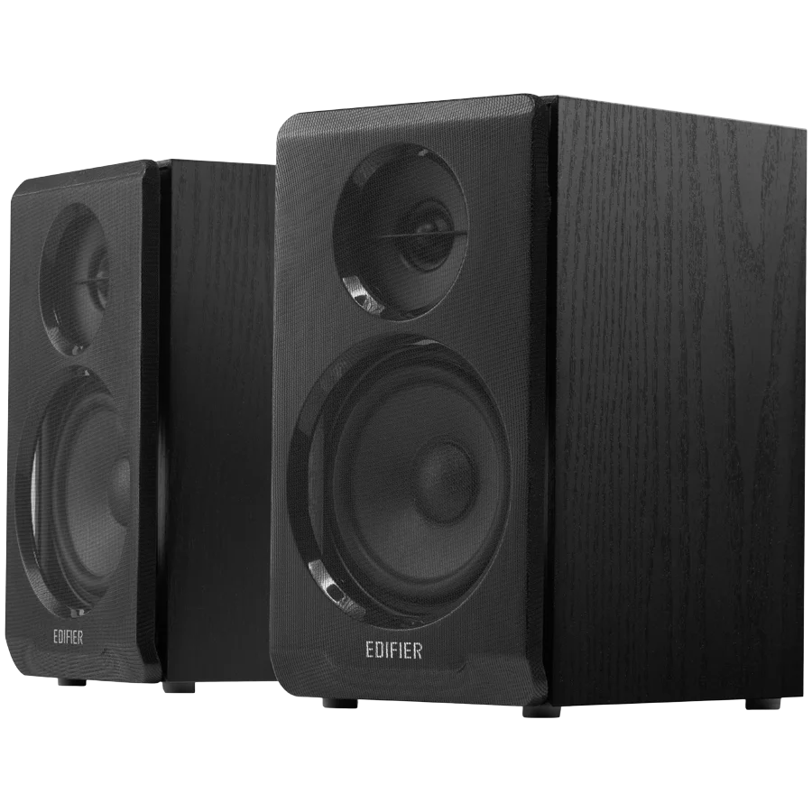 Edifier R33BT 2.0 Bookshelf Speakers, BT V5.0, AUX, 0.5-inch Tweeters, 3.5-inch Drivers, 10W (RMS), Control Buttons, Black