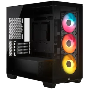 Corsair 2800X RS-R ARGB Panoramic Glass Micro-ATX Case, Black