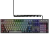LORGAR Azar 514, Wired mechanical gaming keyboard, RGB backlight, 1680000 colour variations, 18 modes, keys number: 104, 50M clicks, linear dream switches, spring cable up to 3.4m, ABS plastic+metal, magnetic cover, 450*136*39mm, 1.17kg, black, EN layout