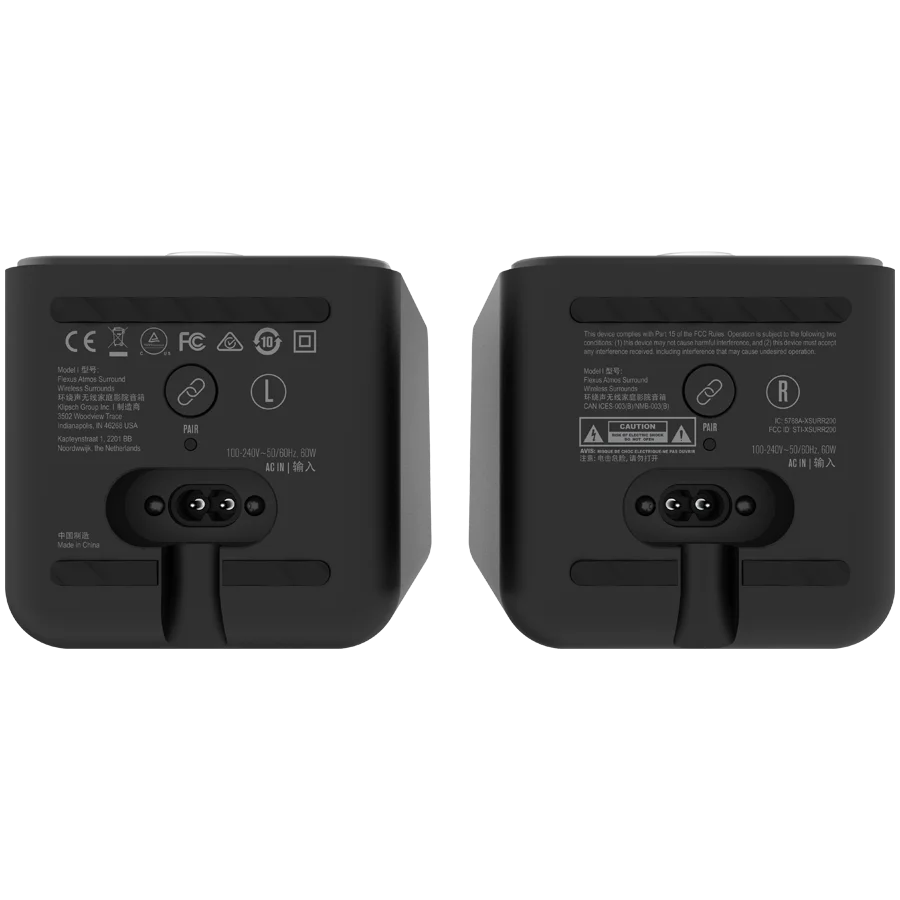 Klipsch Flexus SURR 200 Surround speakers for Flexus Core soundbars, black, pair