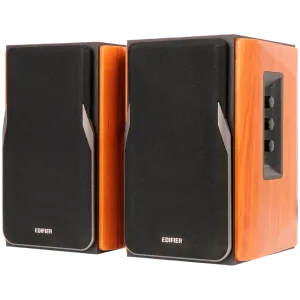 Edifier R1380DB 2.0 Bookshelf Speakers, BT V5.1, Optical, Coaxial, RCA, 1-inch Tweeters, 4-inch Drivers, 42W (RMS), Control Knobs and Remote Control, Brown