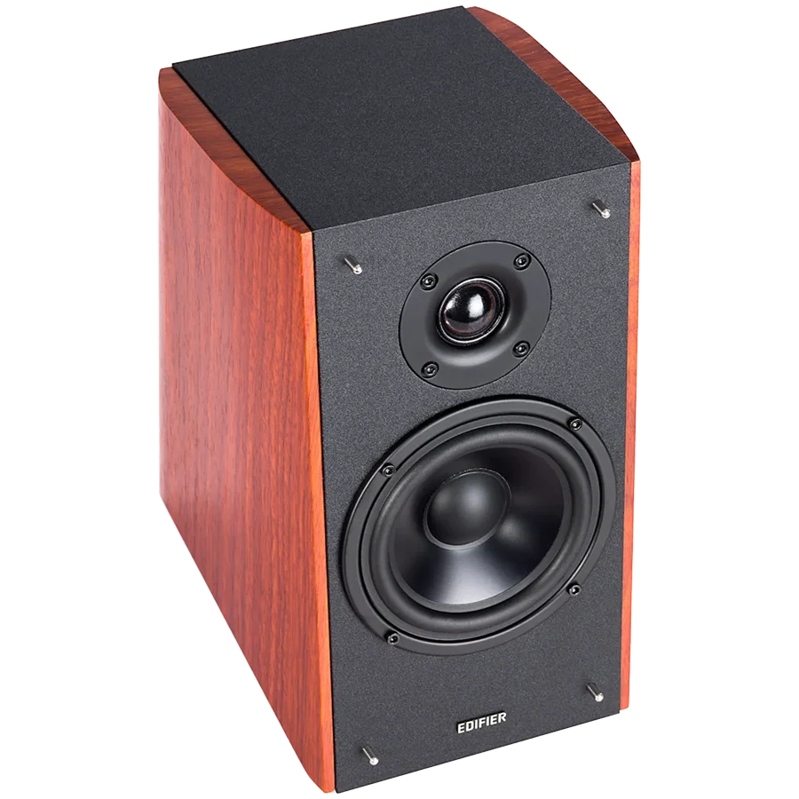 Edifier R2000DB 2.0 Bookshelf Speakers, Bluetooth, 3.5mm to RCA, Optical, 1-inch Tweeters, 5-inch Drivers, 120W (RMS), Control Knobs and Remote Control, Brown
