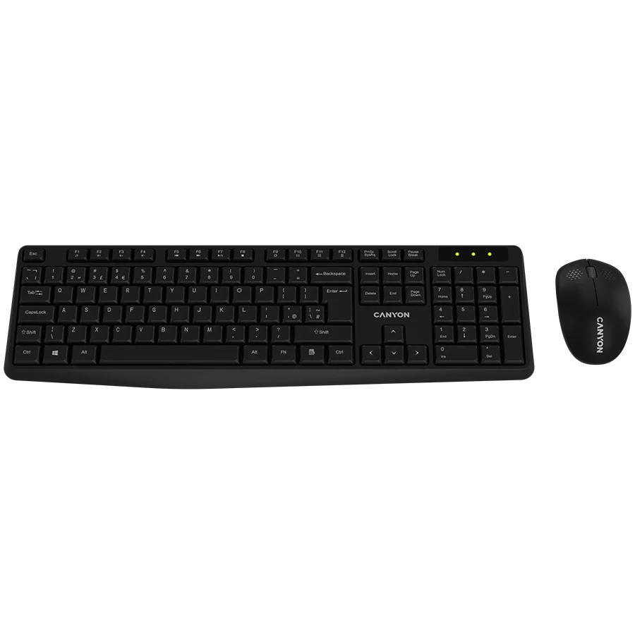 CANYON SET-W01 EN/BG Keyboard+Mouse Wireless Black