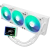 Asrock Challenger White 360 Digital, AiO liquid cooler, ARGB, Digital display, 360 mm radiator, AM5, AM4, LGA1851, LGA1700, 90-ACLA36-WAAGA6, White, 6Y