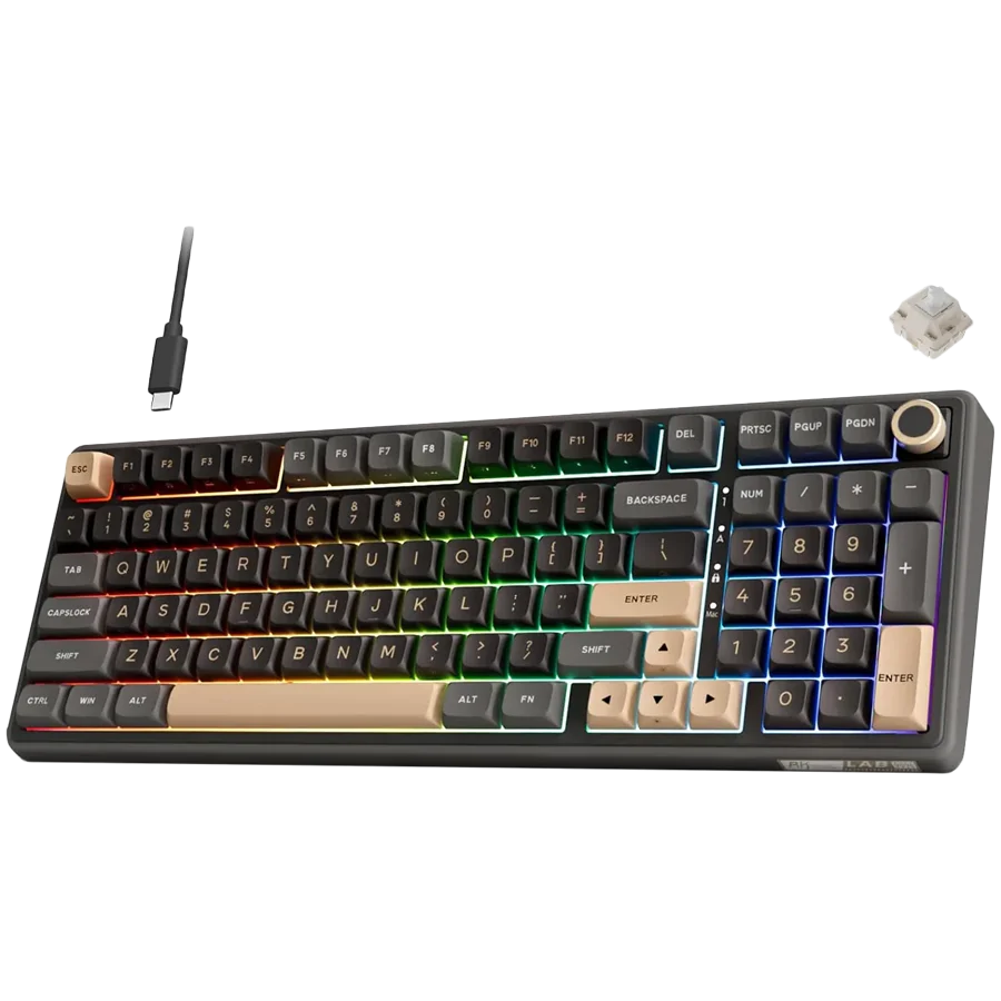 ROYAL KLUDGE RK R98Pro Phantom Gaming Keyboard Cream switch ROYAL KLUDGE RK R98Pro Phantom Gaming Keyboard Cream switch